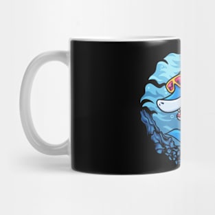 Cute Happy Fish Swimming - Animal Lover Mug